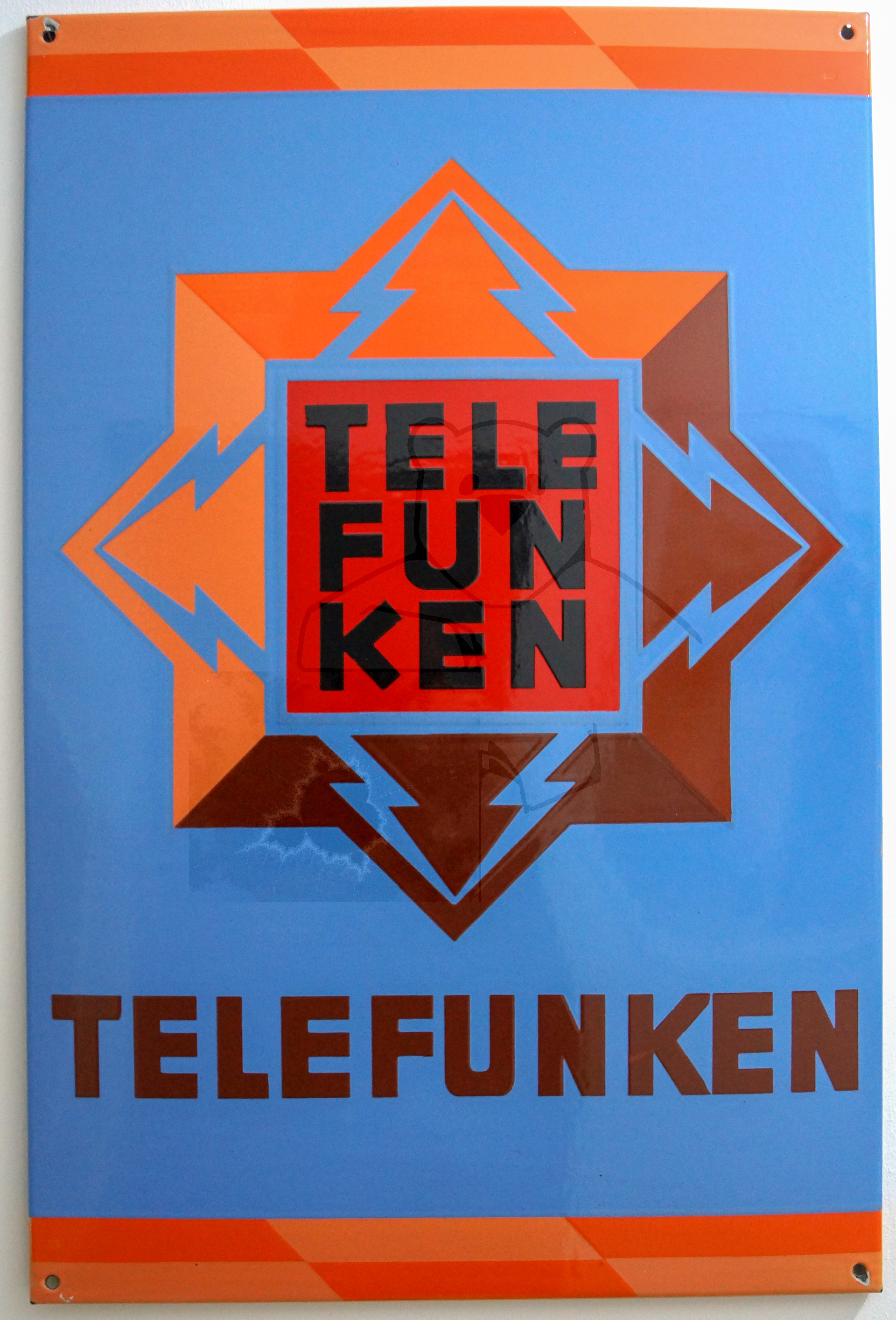 Telefunken Emaille Werbeschild